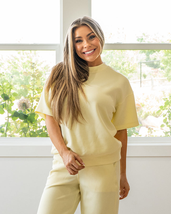 Macey Scuba Fabric Top - Color Options Available!