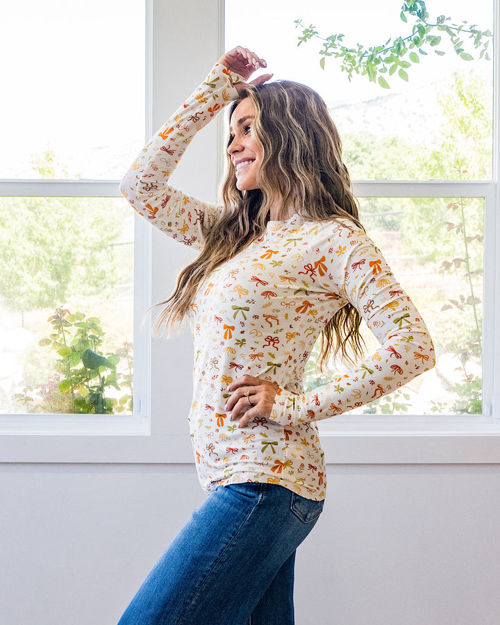 NEW! Blair Long Sleeve Top - Harvest Bows