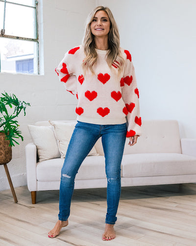 Red Heart Sweater FINAL SALE  Lovely Melody   