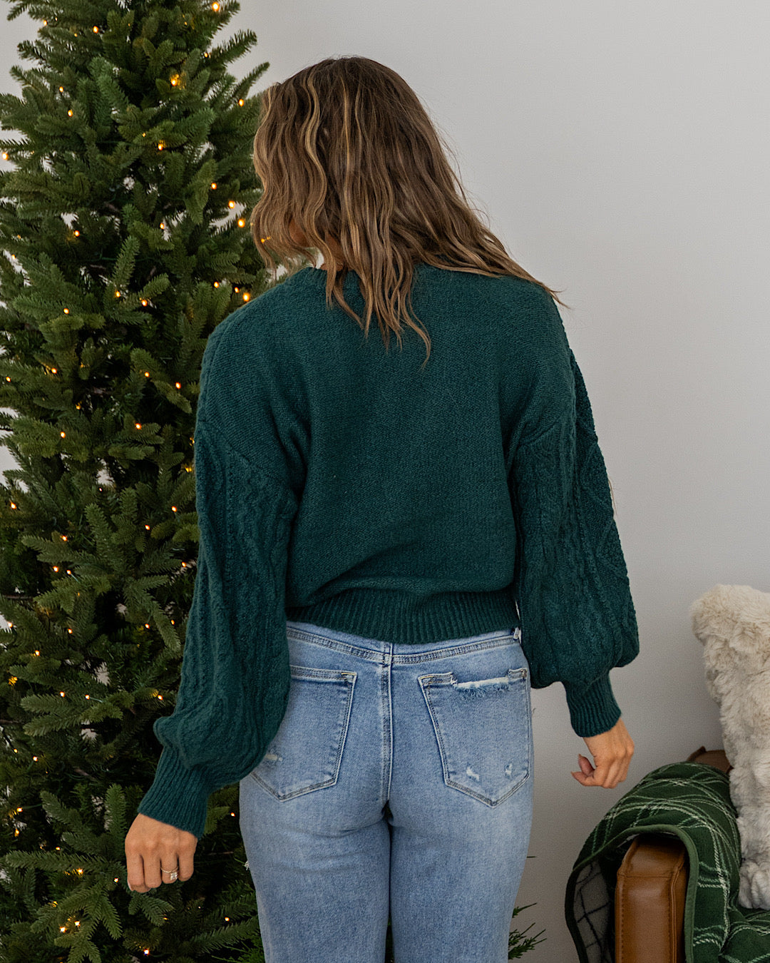 NEW! Waverly Cable Knit Sweater - Deep Green