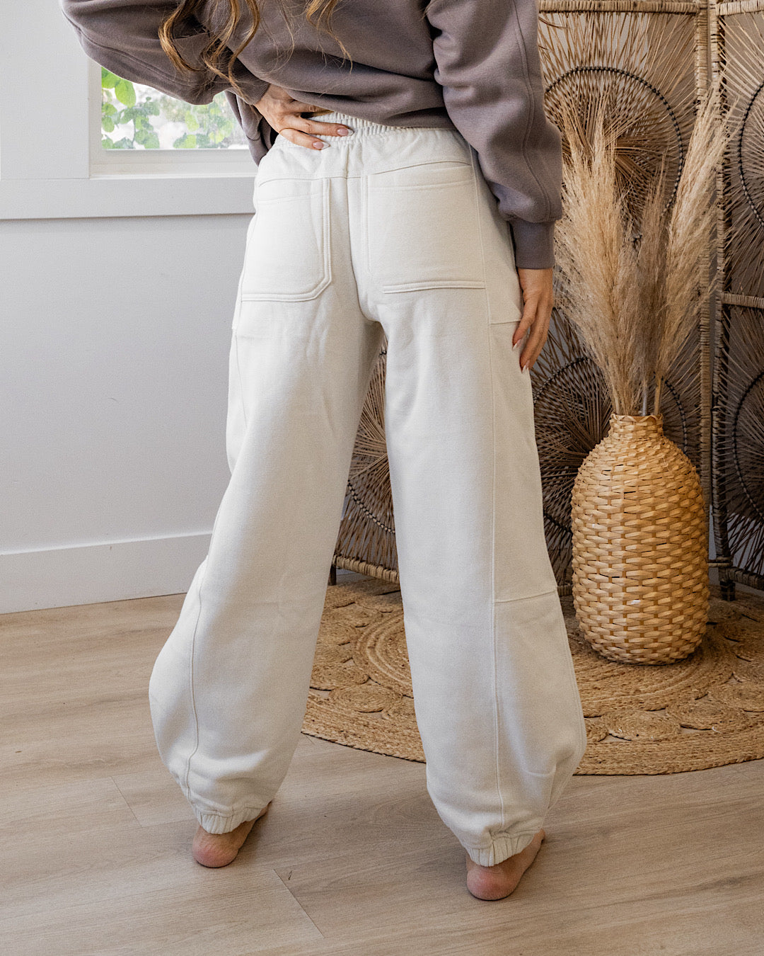 Rae Mode Fleece Cocoon Joggers - Bone Rae Mode