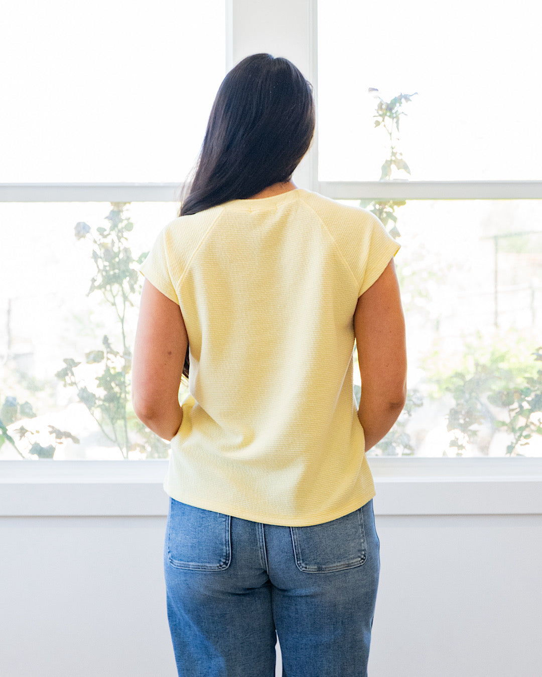 NEW! Justina Cloud Knit Short Sleeve Top - Banana Tres Bien