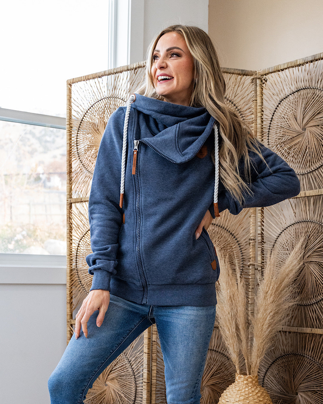 NEW! Wanakome Athena Full Zip Hoodie - Navy Wanakome