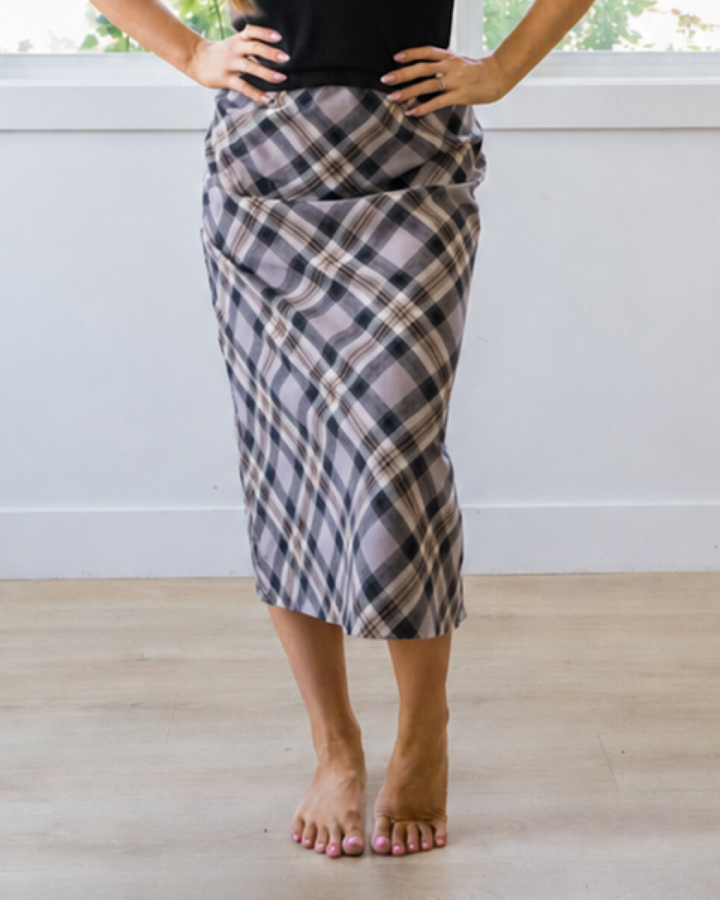 Jade Plaid A-Line Skirt - Color Options Available!
