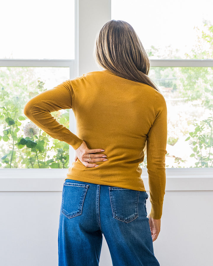 NEW! Eleanor Fine Knit Sweater - Golden Rod Be Cool