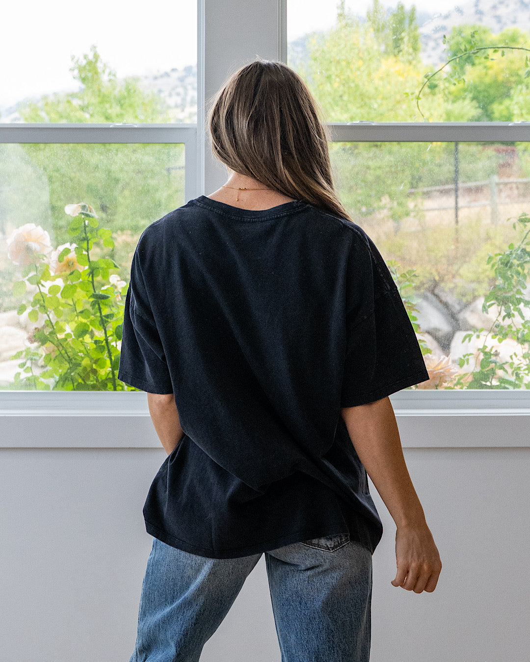 NEW! Oversized Mineral Wash Tee - Black Double Zero