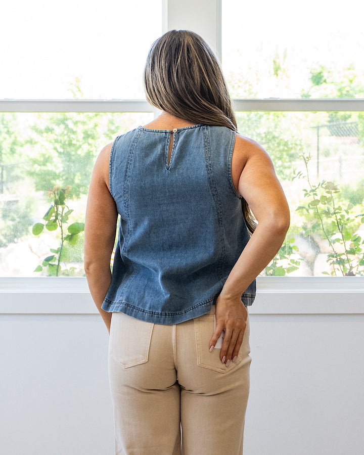 NEW! Rosalie Denim Tank Top Mine