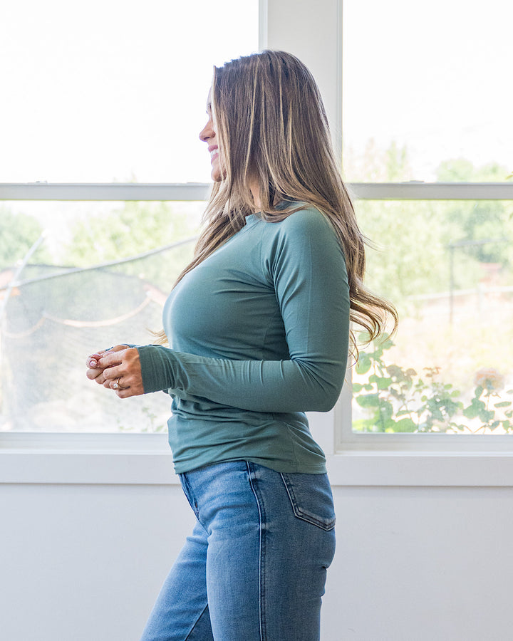 NEW! Blair Long Sleeve Top - Dusty Jade