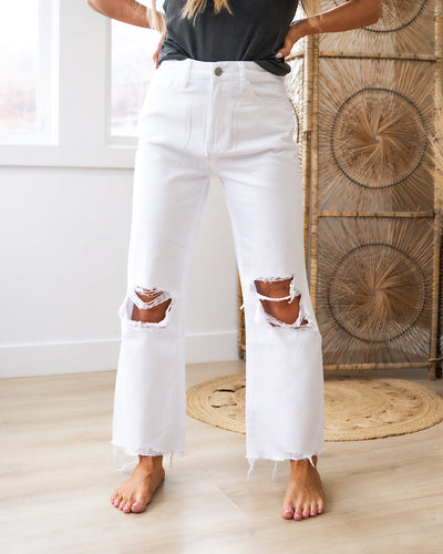 NEW! Vervet White 90's Crop Flare Jeans  Vervet   