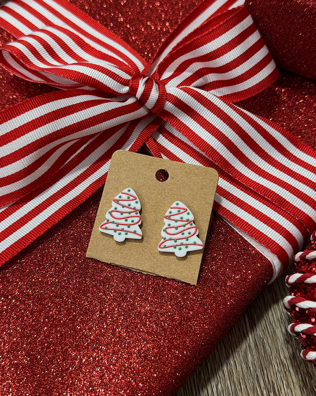 NEW! Christmas Tree Snack Cake Earrings