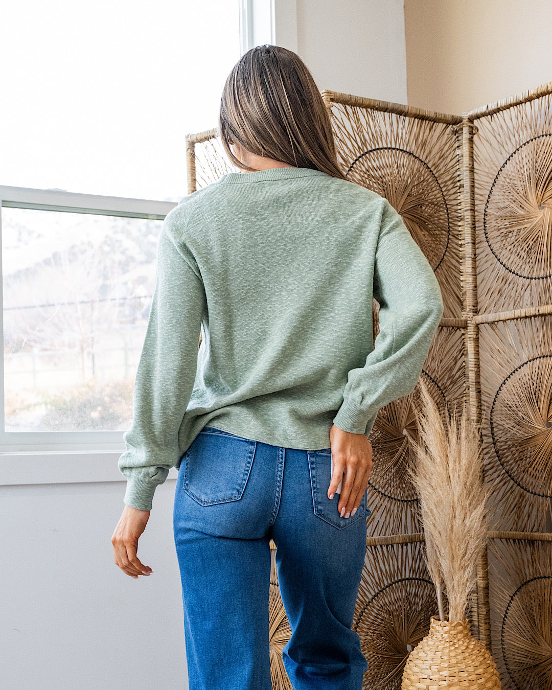 DOORBUSTER! Raglan Sweater - Sage