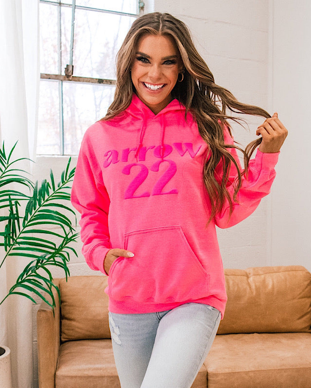 Arrow 22 Neon Pink Hoodie Twisted Pelican