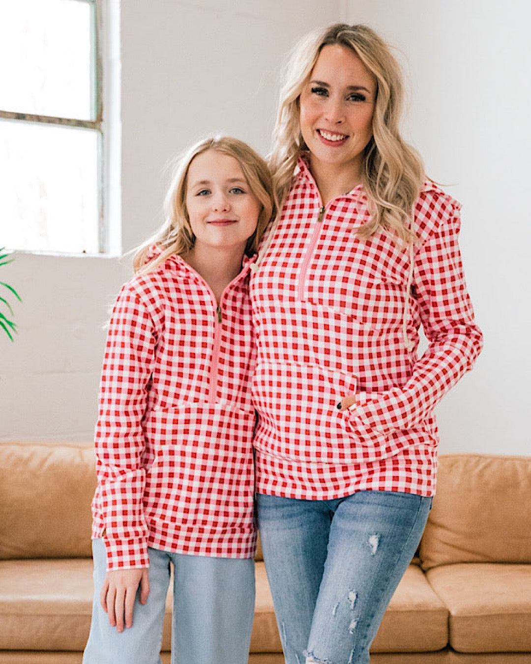 Ampersand Ave Ladybug Picnic HalfZip Sweatshirt - Adult & Youth FINAL SALE Ampersand Ave