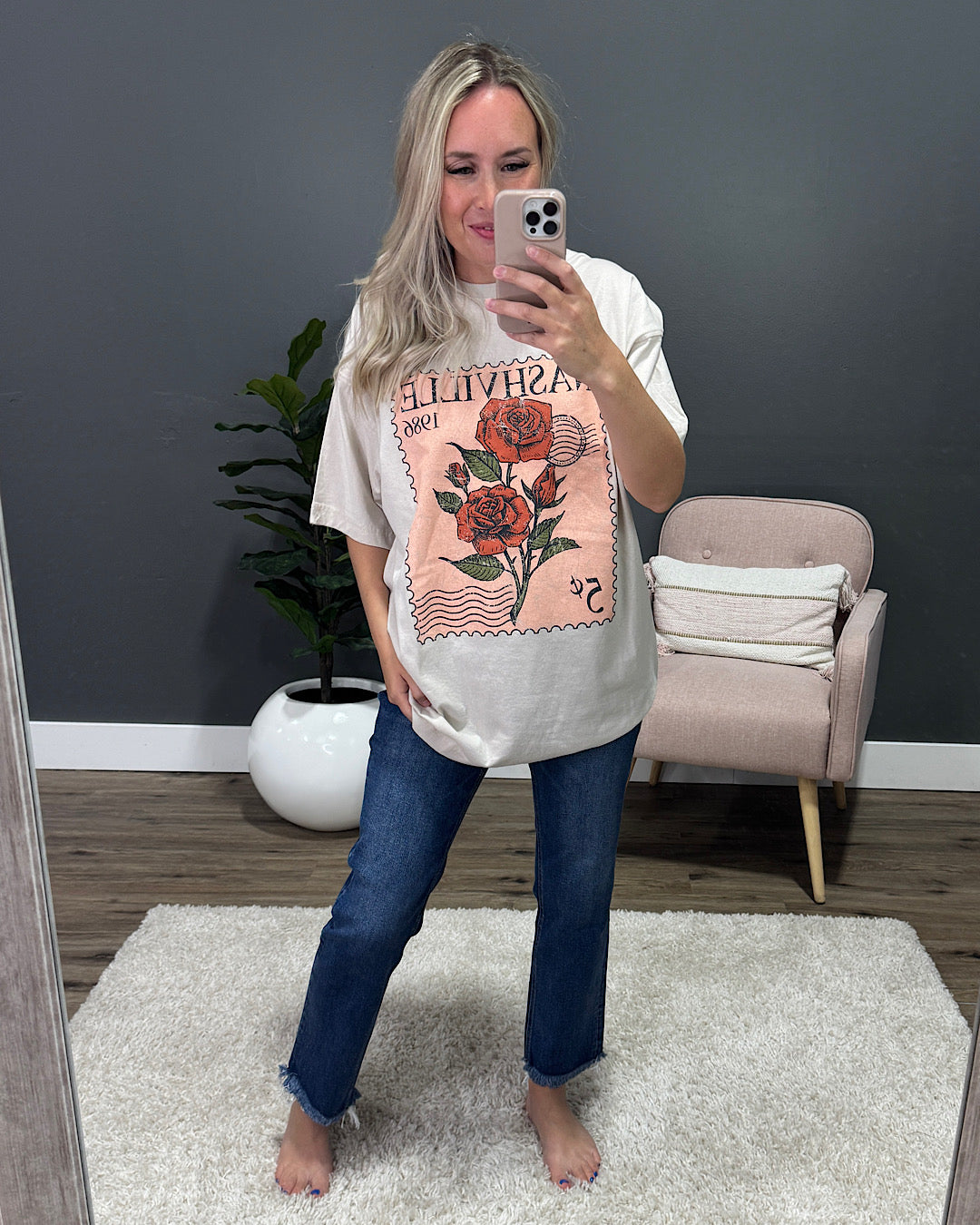 Nashville Postage Stamp Vintage Tee - Bone SALE Zutter