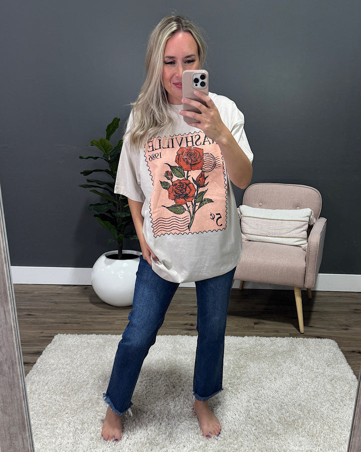 Nashville Postage Stamp Vintage Tee - Bone SALE Zutter
