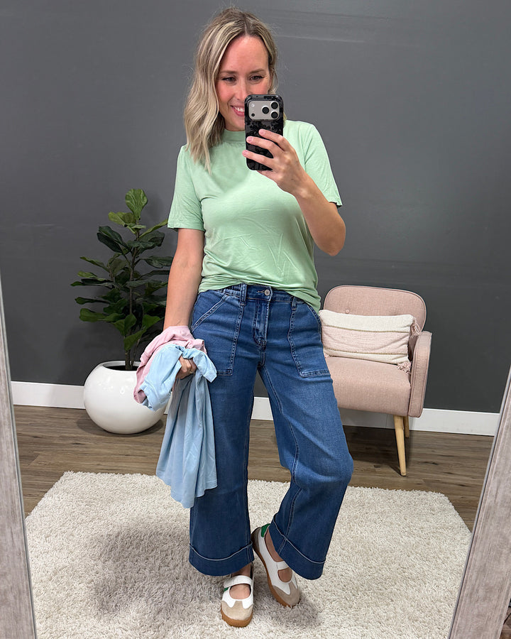 NEW! Blair Short Sleeve Top - Sage