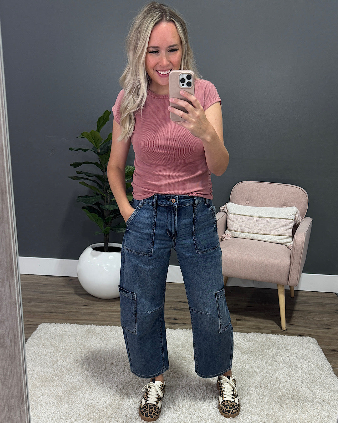 NEW! KanCan All I Know Cargo Barrel Jeans KanCan