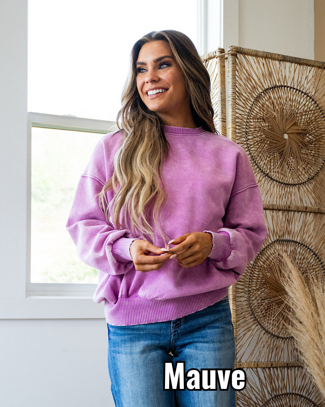 Boyfriend Crewneck Sweatshirt - Color Options Available! Zenana