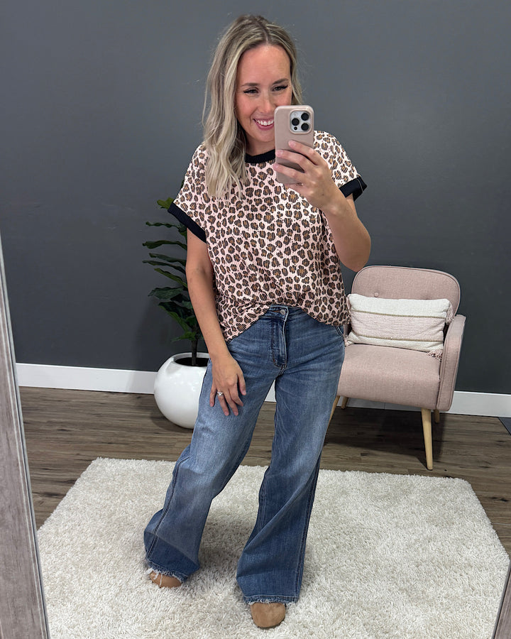 NEW! Dina Corded Leopard Top Lovely Melody