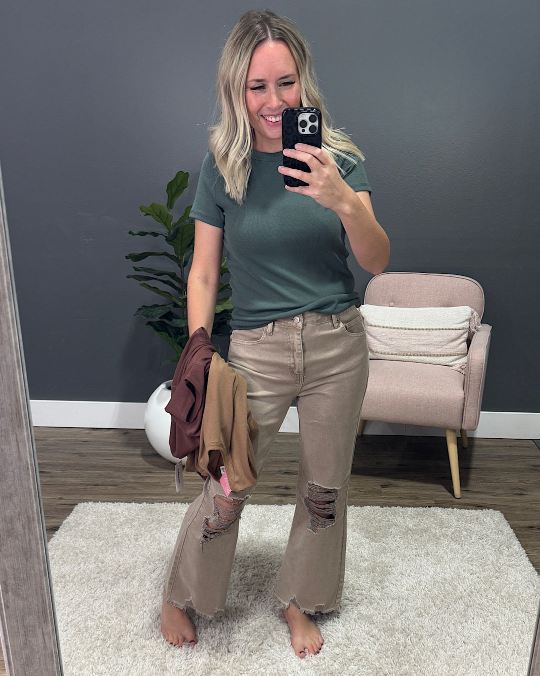 NEW! Brenley Ribbed Knit Top - Camel Wishlist