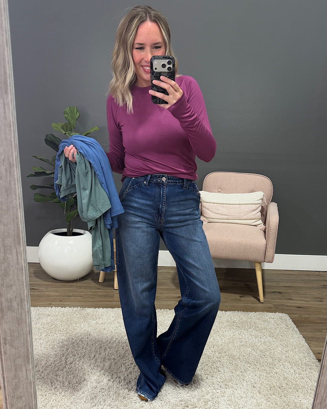 NEW! Blair Long Sleeve Top - Blue