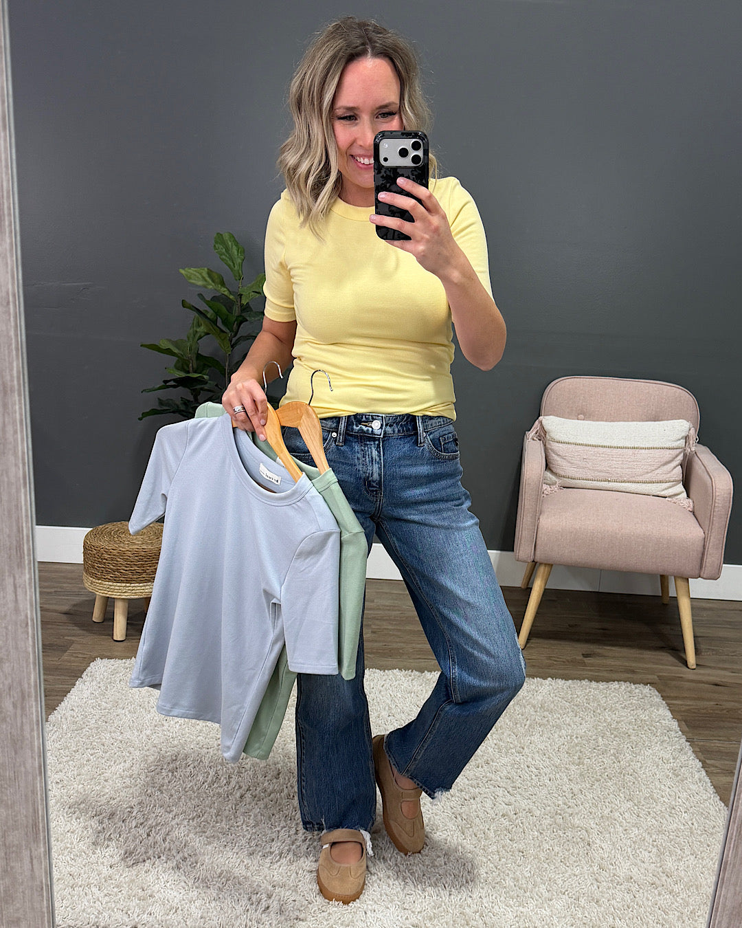 NEW! Lola Half Sleeve Knit Top - Baby Blue