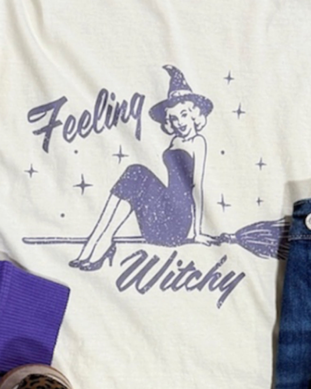 NEW! Feeling Witchy Ivory Tee
