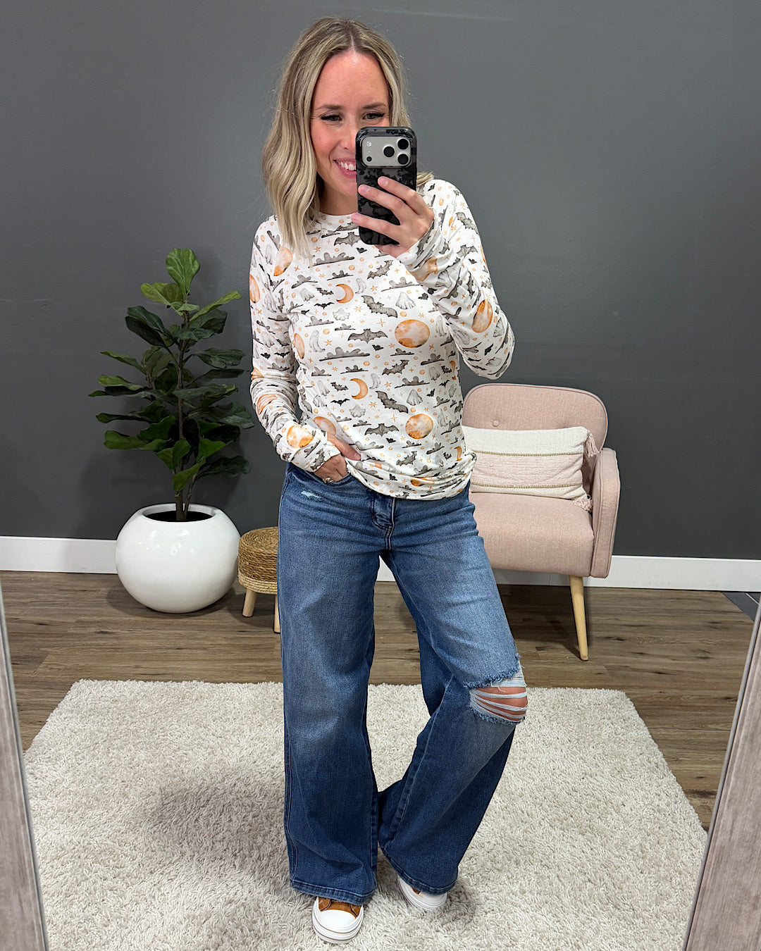 NEW! Blair Long Sleeve Top - Haunted Halloween