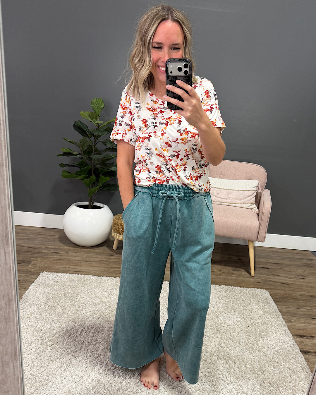 NEW! Sophie V Neck Top - Autumn Watercolor Michelle Mae