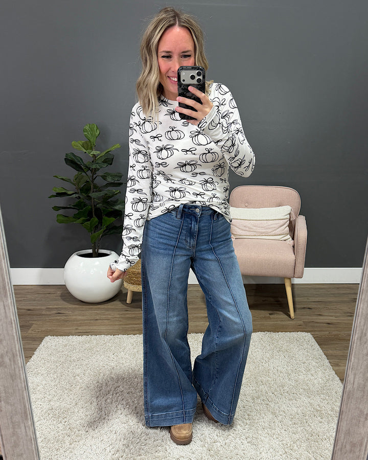NEW! Blair Long Sleeve Top - Classic Pumpkins