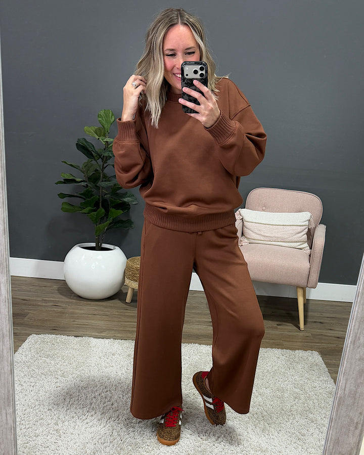 NEW! MacKenzie Scuba Fabric Top - Chestnut Rae Mode