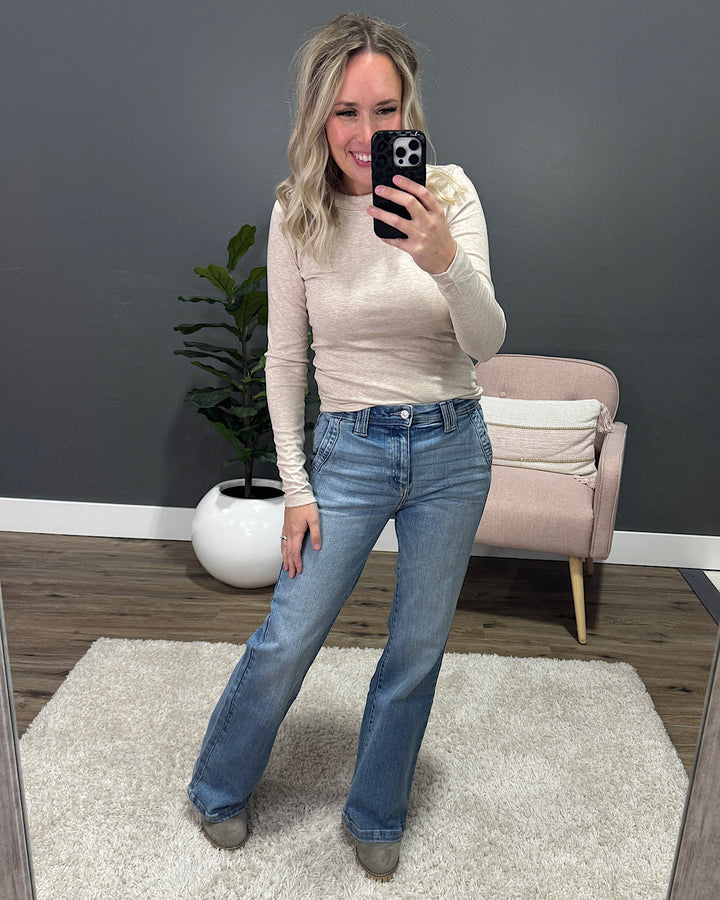 KanCan Just What I Need Wide Leg Flare Jeans