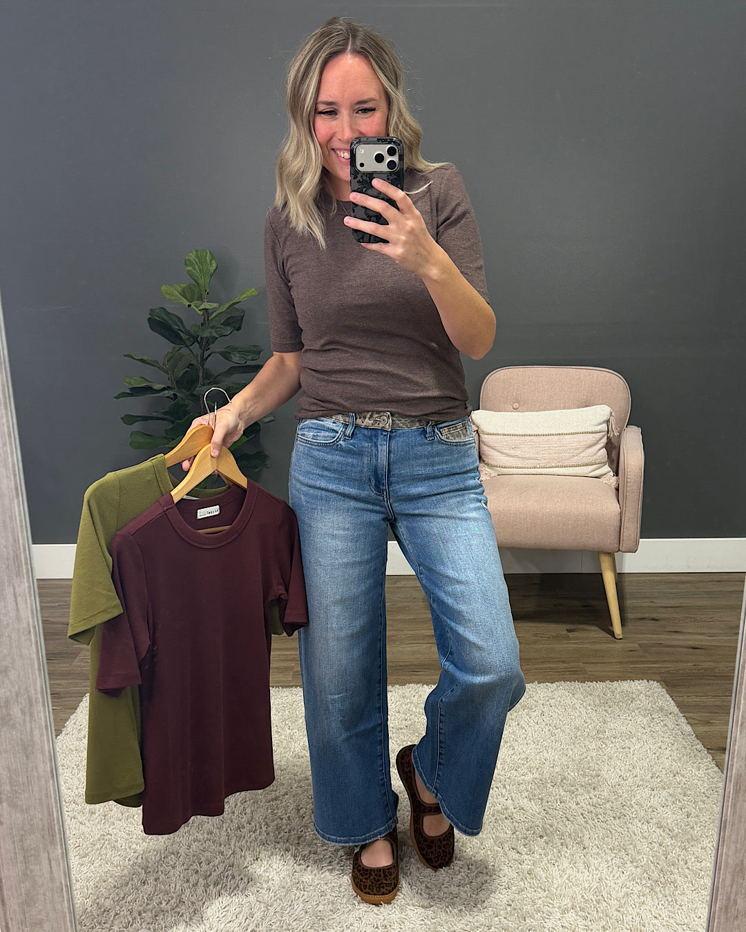 NEW! Lola Half Sleeve Knit Top - Wine