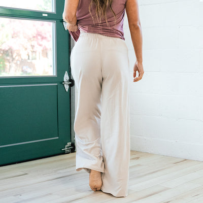 Wide Leg Lounge Pants - Sand  Fore   