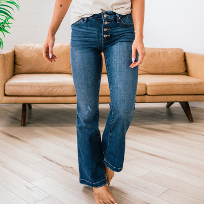 KanCan Teresa Mid Rise Flare Jeans - Petite  KanCan   