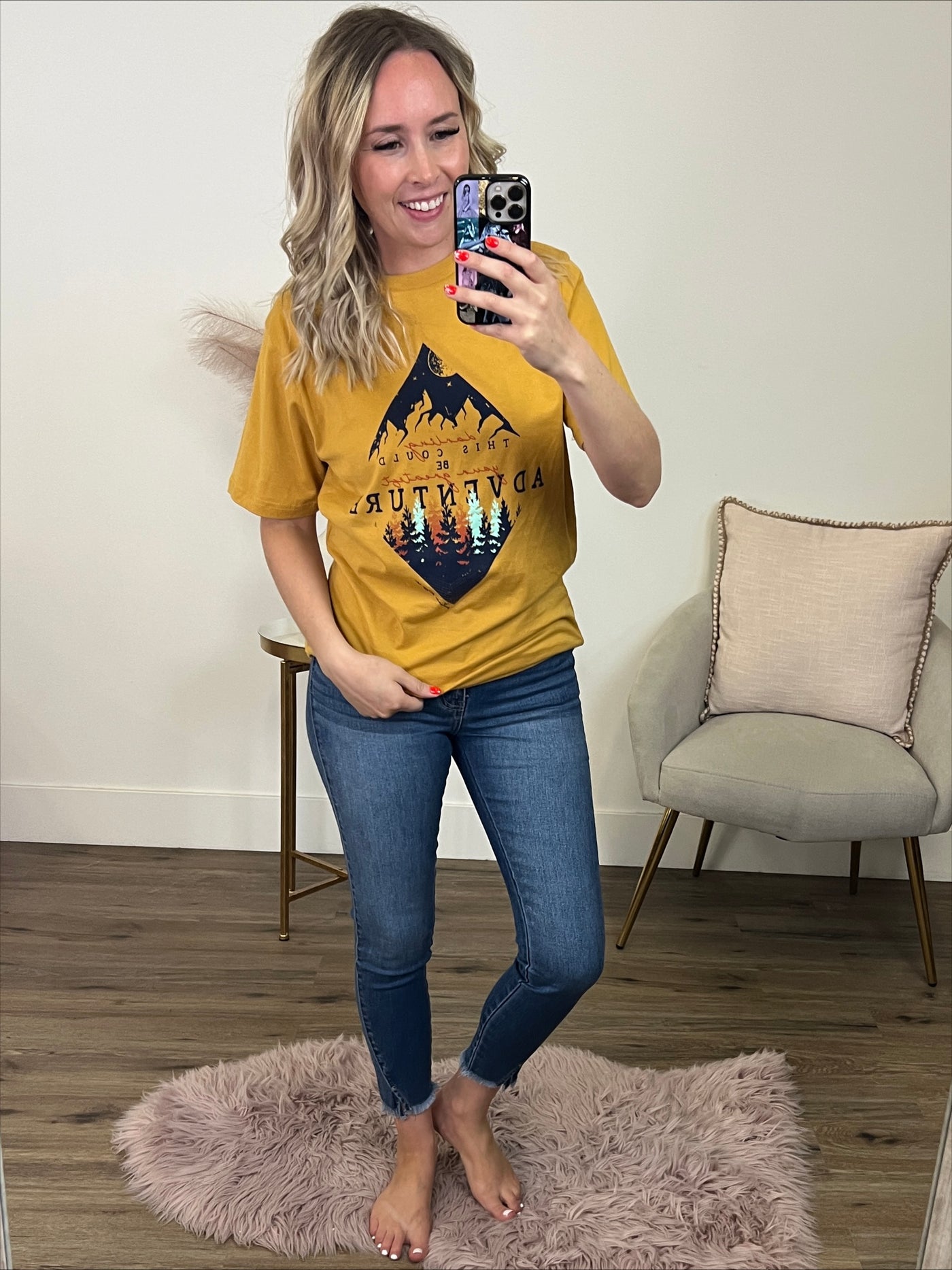 Greatest Adventure Gold Tee  Southern Bliss   