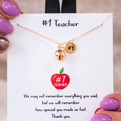 #1 Teacher Necklace  Trendy Wholesale   