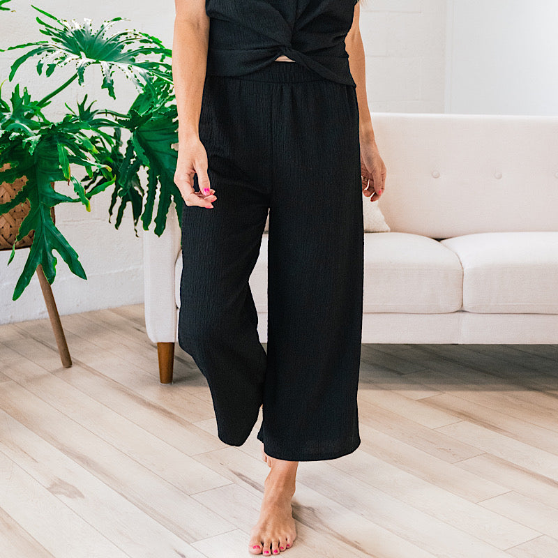 Ruth Flowy Pants - Black  Lovely Melody   