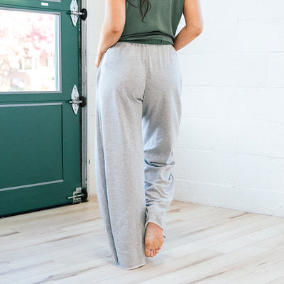 Wide Leg Lounge Pants - Heather Gray  Fore   