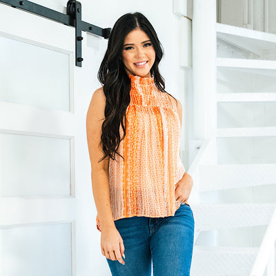 Shannon Floral Ruffle Detail Blouse - Orange FINAL SALE  Lovely Melody   