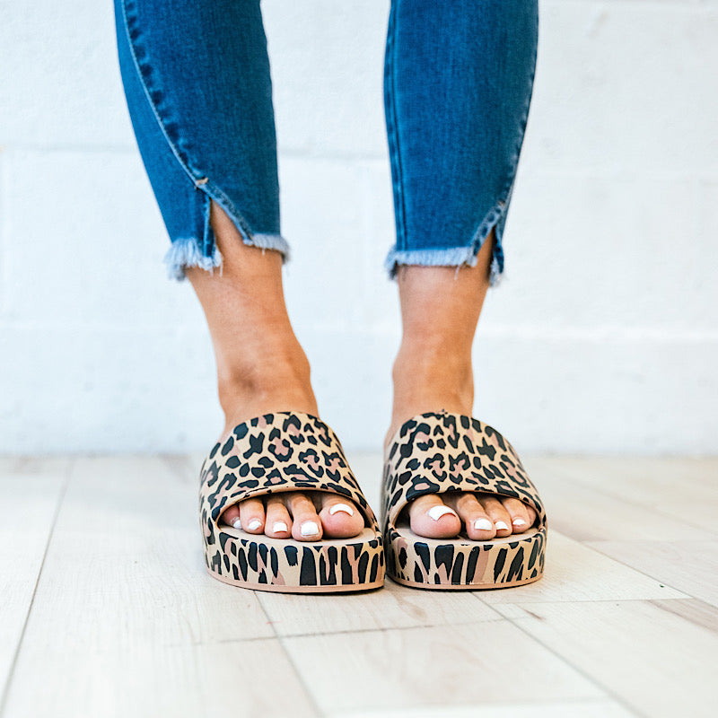 Corkys Popsicle Slides - Leopard  Corkys Footwear   