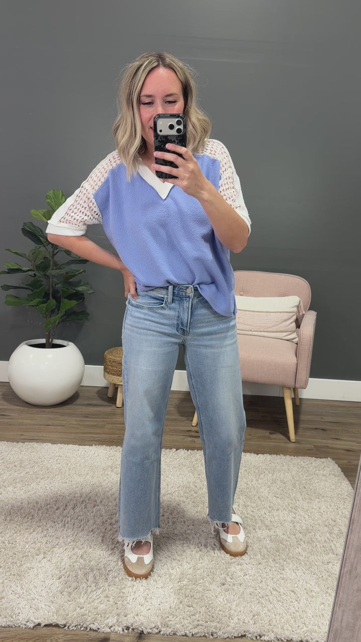 NEW! Gisell Cloud Knit Top - Denim Lovely Melody