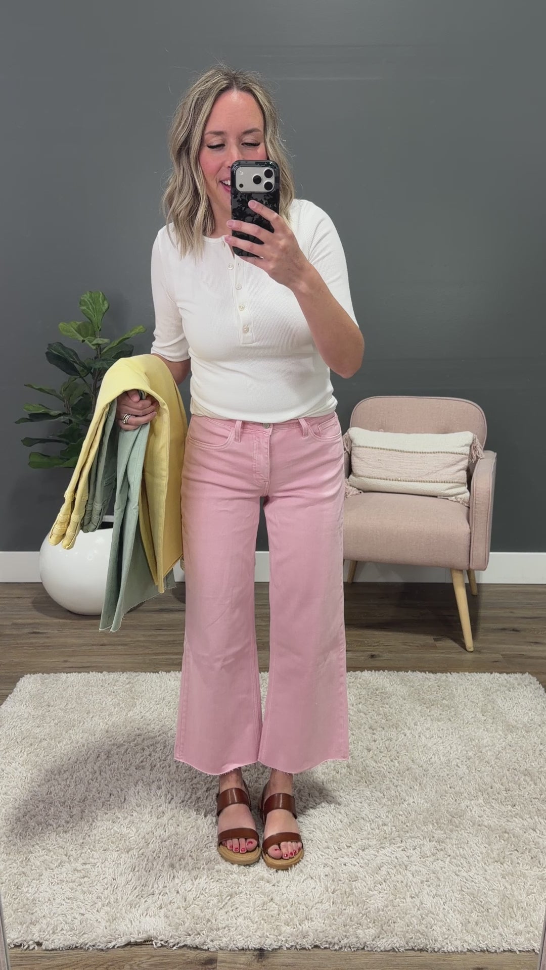 NEW! Vervet Skye Wide Leg Non Distressed Crop Jeans - Mint