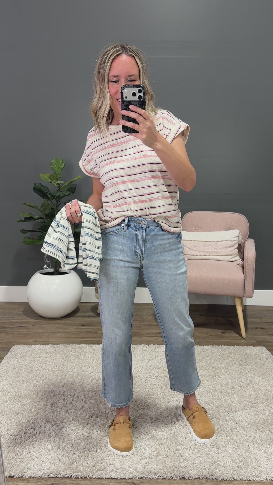 NEW! Alicia Striped Slub Knit Top - Jade