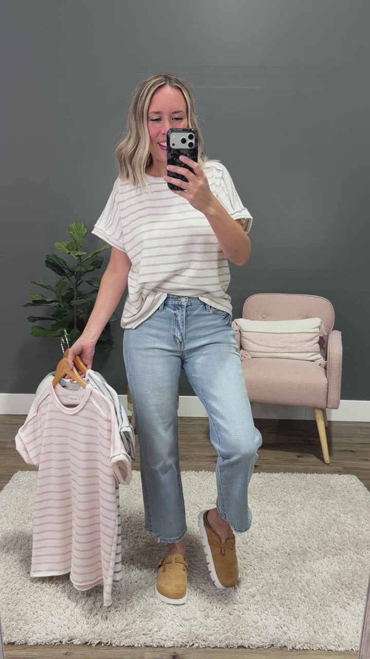 NEW! Madison Striped Top - Blue