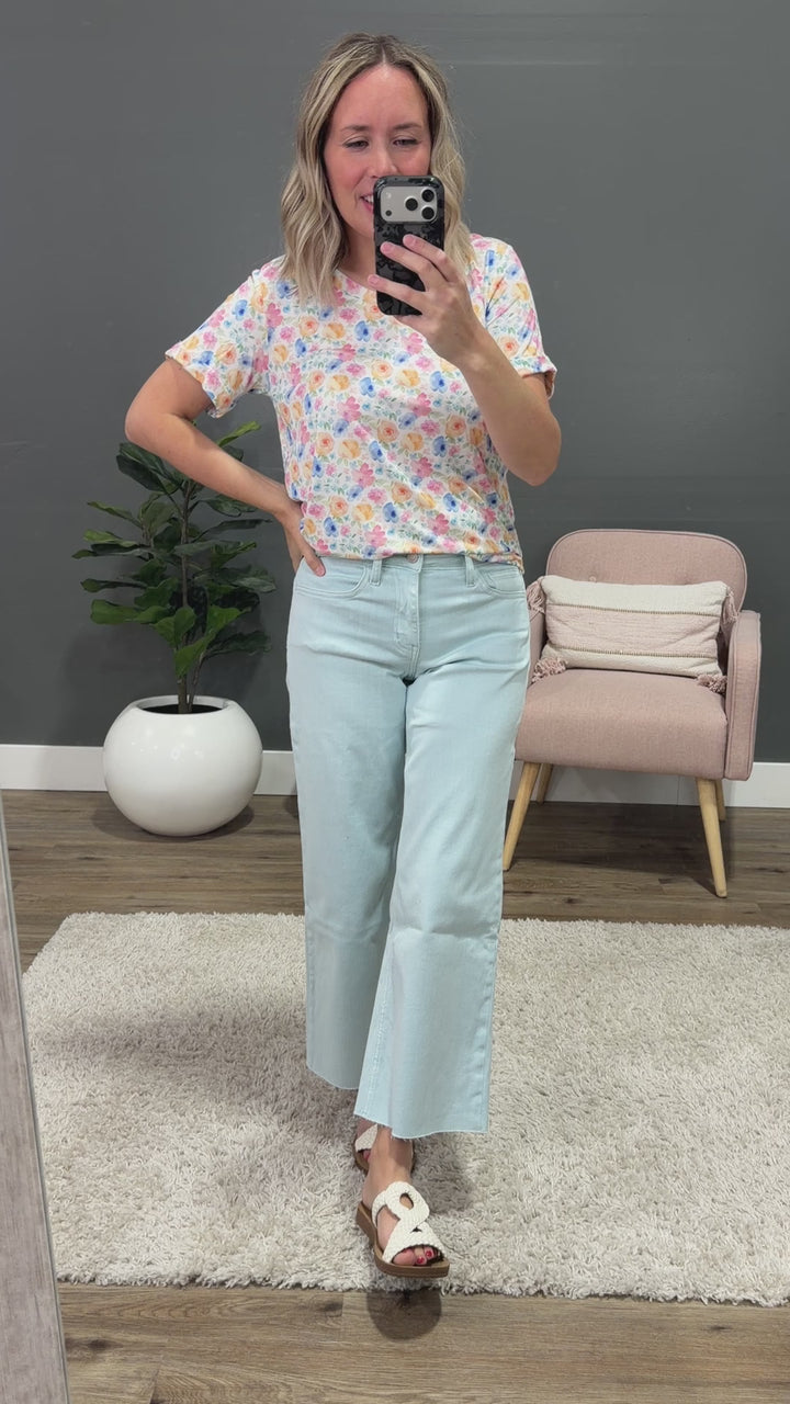 NEW! Sophie V Neck Top - Petal Gardens
