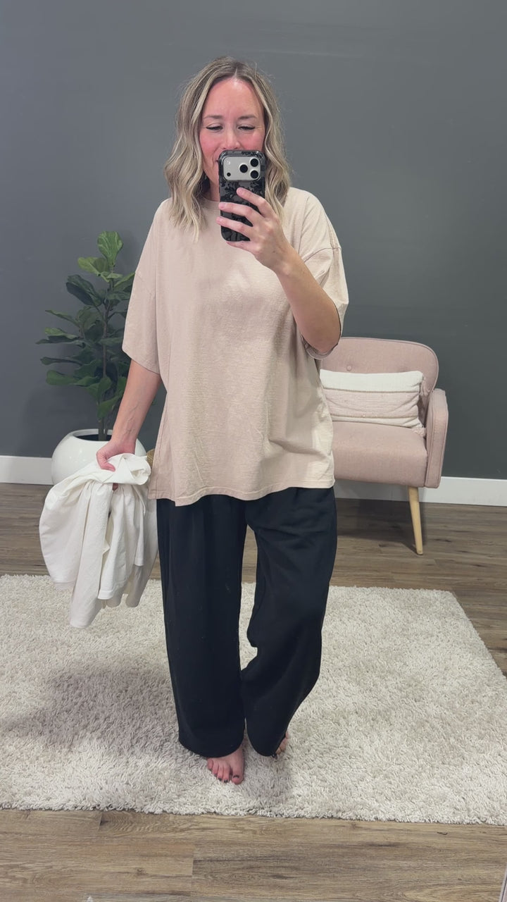 NEW! Oversized Mineral Wash Tee - Ivory