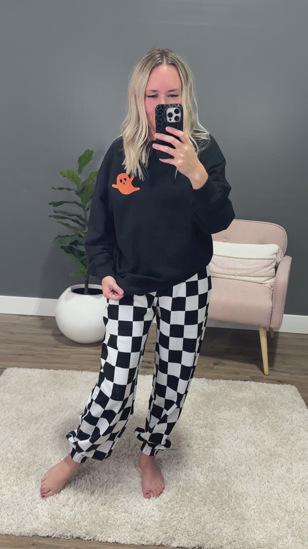 NEW! Ghost Graphic Black Sweatshirt Tres Bien