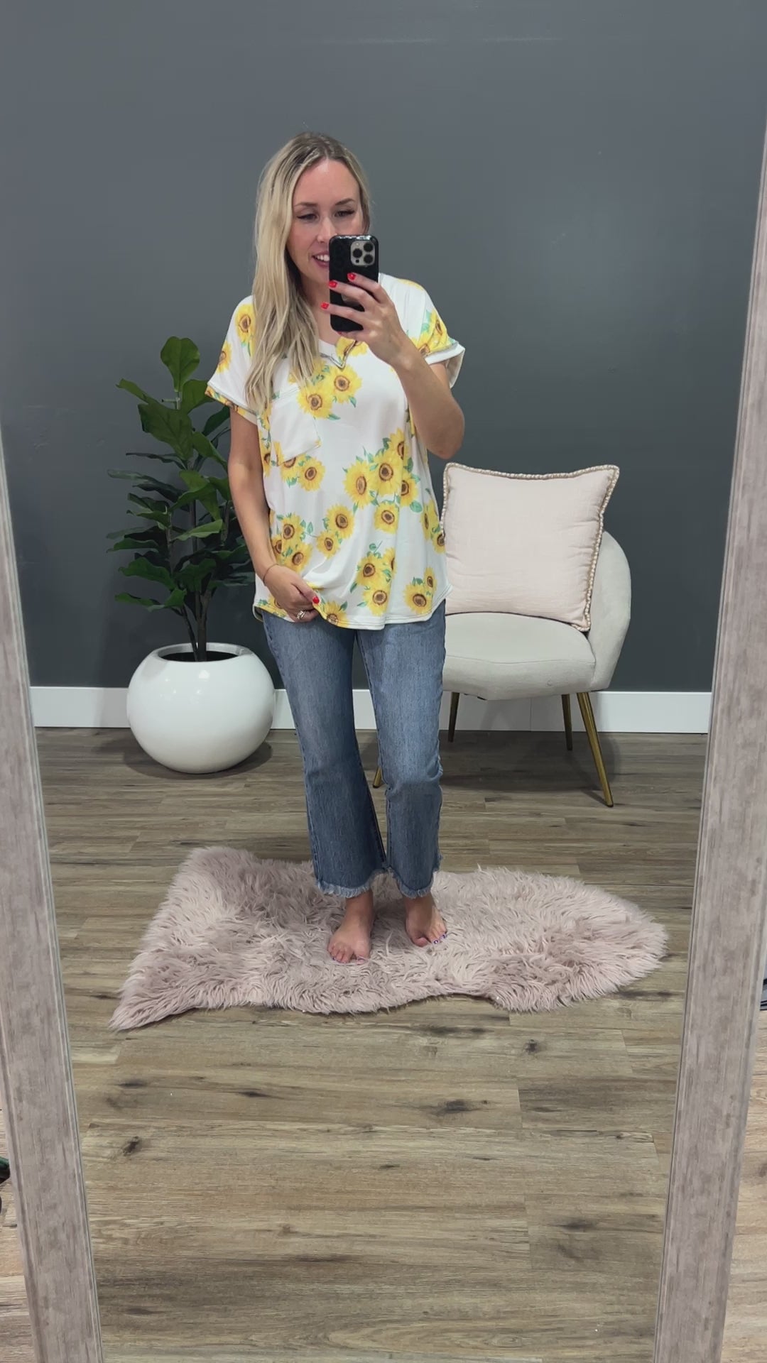 Sunflower Pocket Top