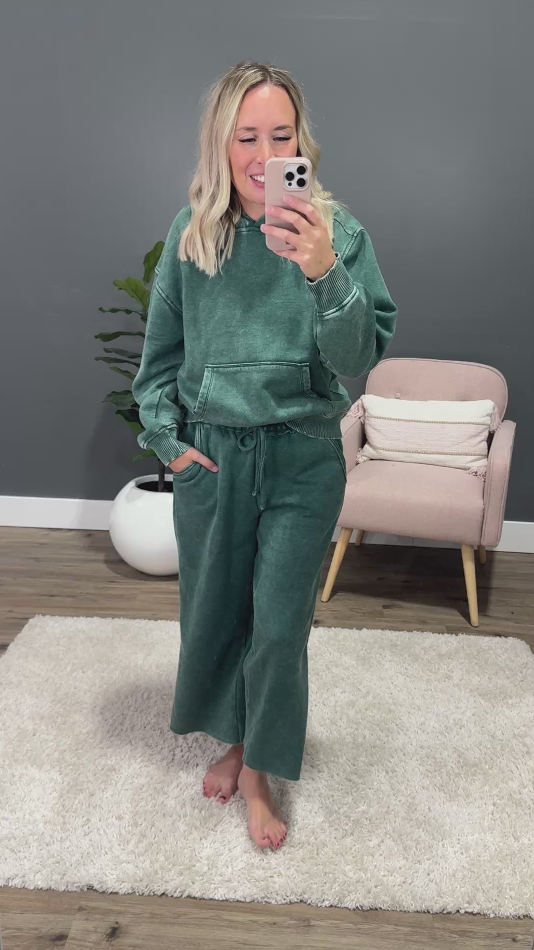 The Keeper Fleece Hoodie - Dark Green Zenana